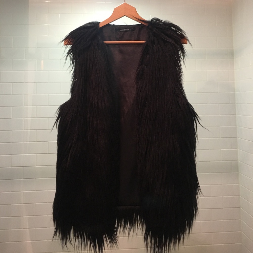 Black fur coat
