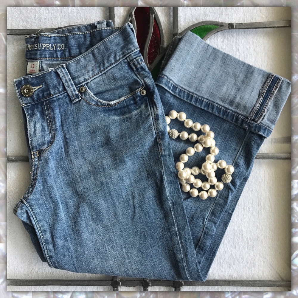 MOSSIMO Cropped Jeans Denim Capri EUC