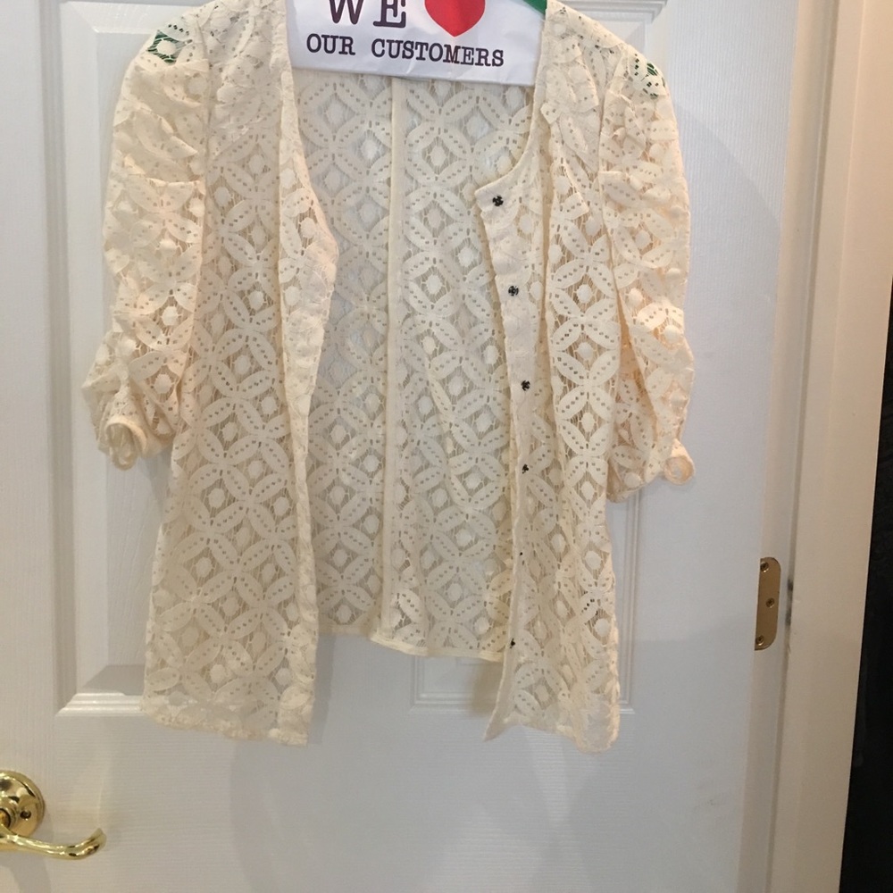 Anthropologie lace cardi