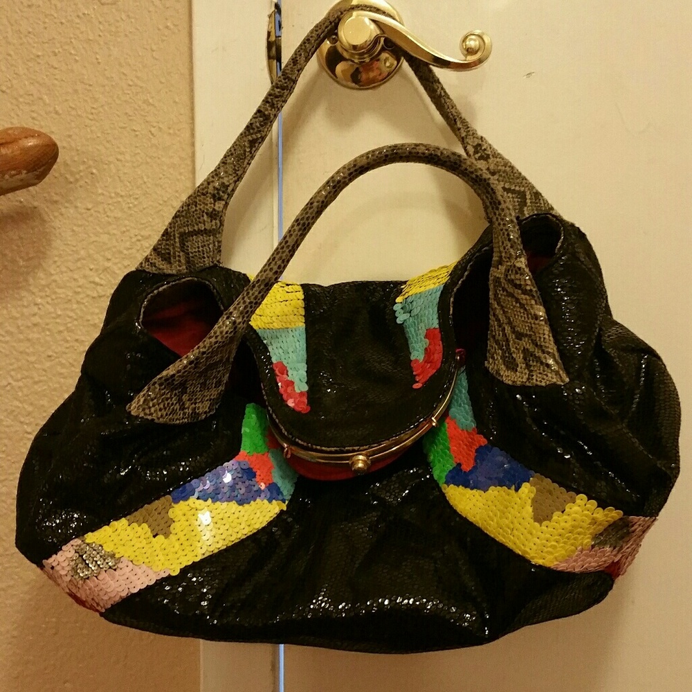 Unique Handmade Sequin Spy Bag