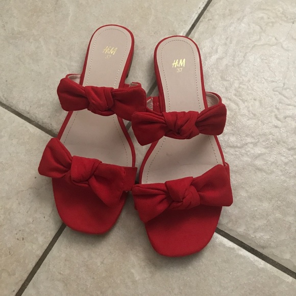 h&m bow sandals