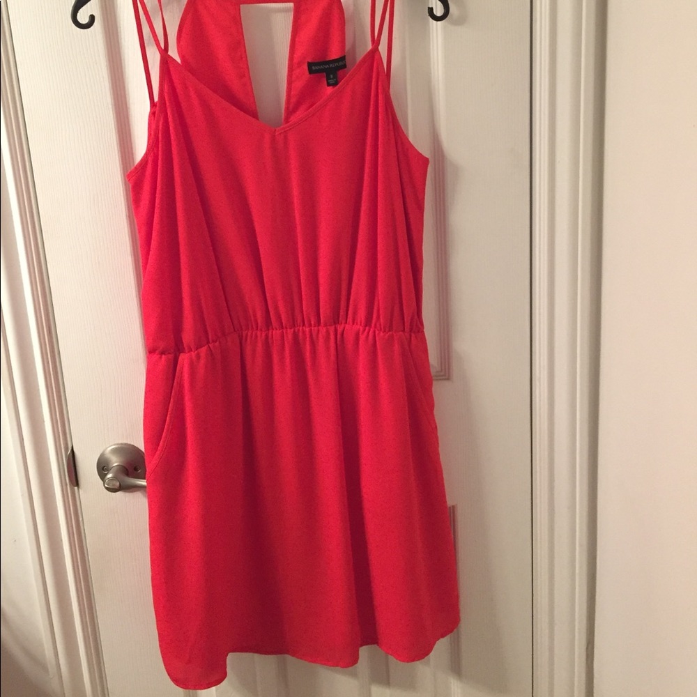 Orange dress with pockets