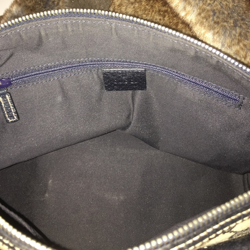 GUCCI Monogram Web Tote Navy AUTHENTIC!! - Picture 8 of 8
