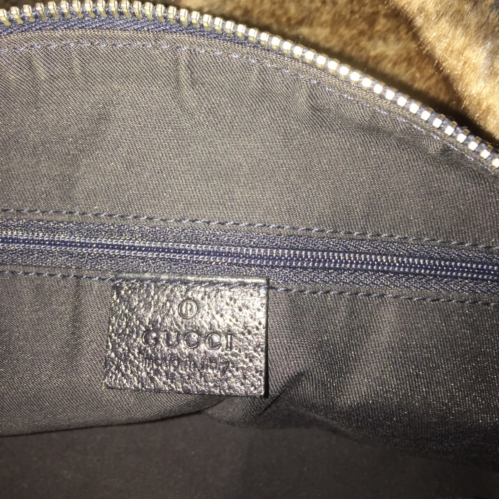 GUCCI Monogram Web Tote Navy AUTHENTIC!! - Picture 7 of 8