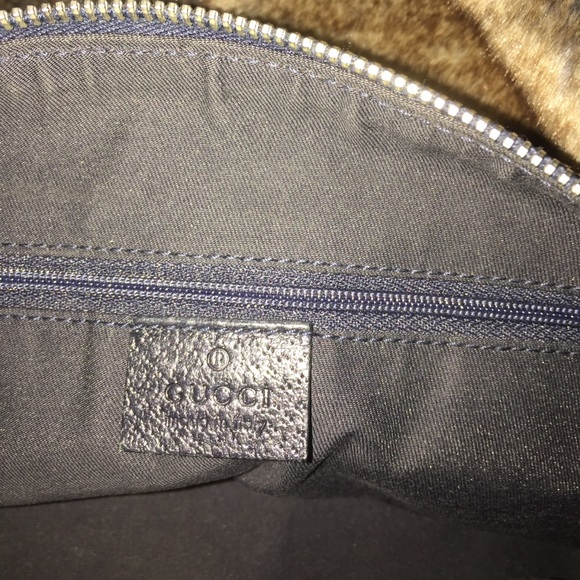 GUCCI Monogram Web Tote Navy AUTHENTIC!! - Picture 7 of 8