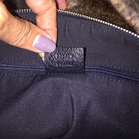GUCCI Monogram Web Tote Navy AUTHENTIC!! - Picture 6 of 8