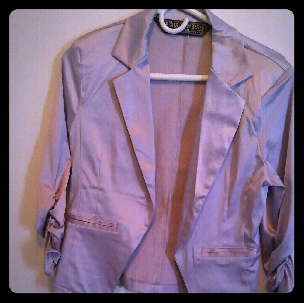 Light purple satin blazer