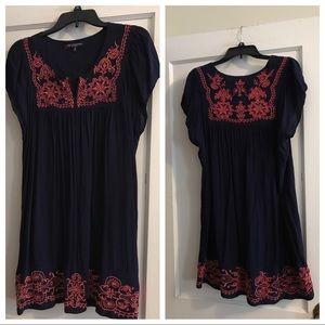 One Heart LA Boho Embroidered Mini Dress, 1X