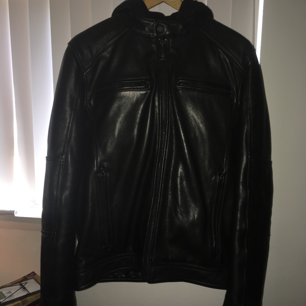 Wilsons Leather Leather Jacket w/ Removable Hood