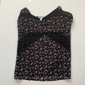 Floral Lace top with adjustable straps