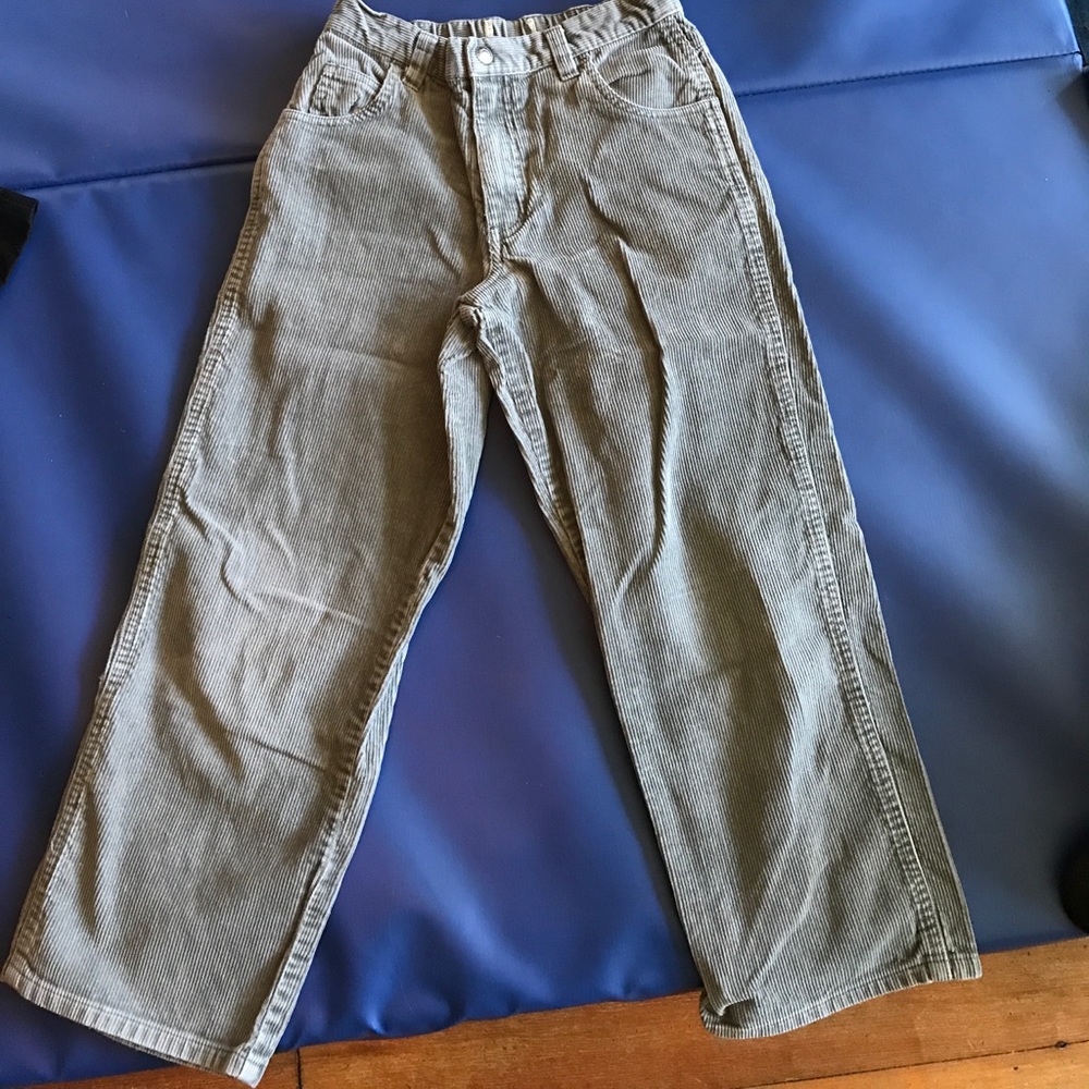 Grey corduroys