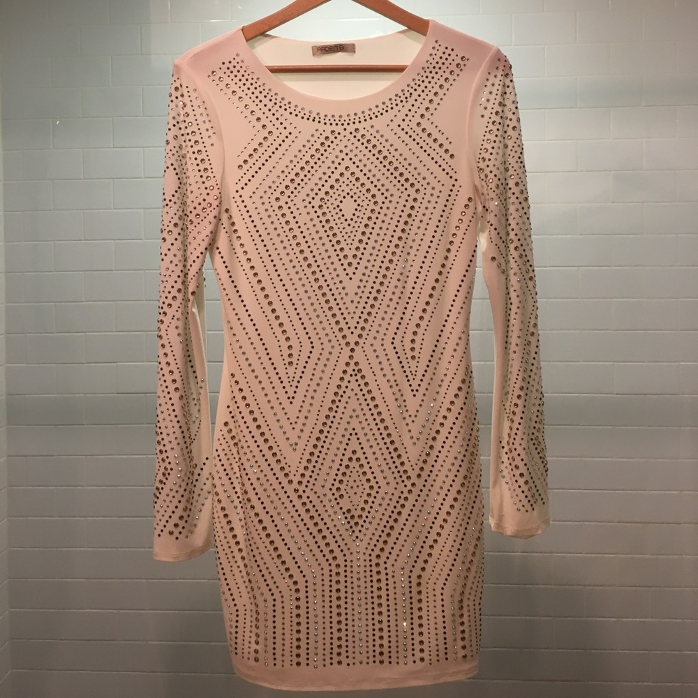 White sequenced dress