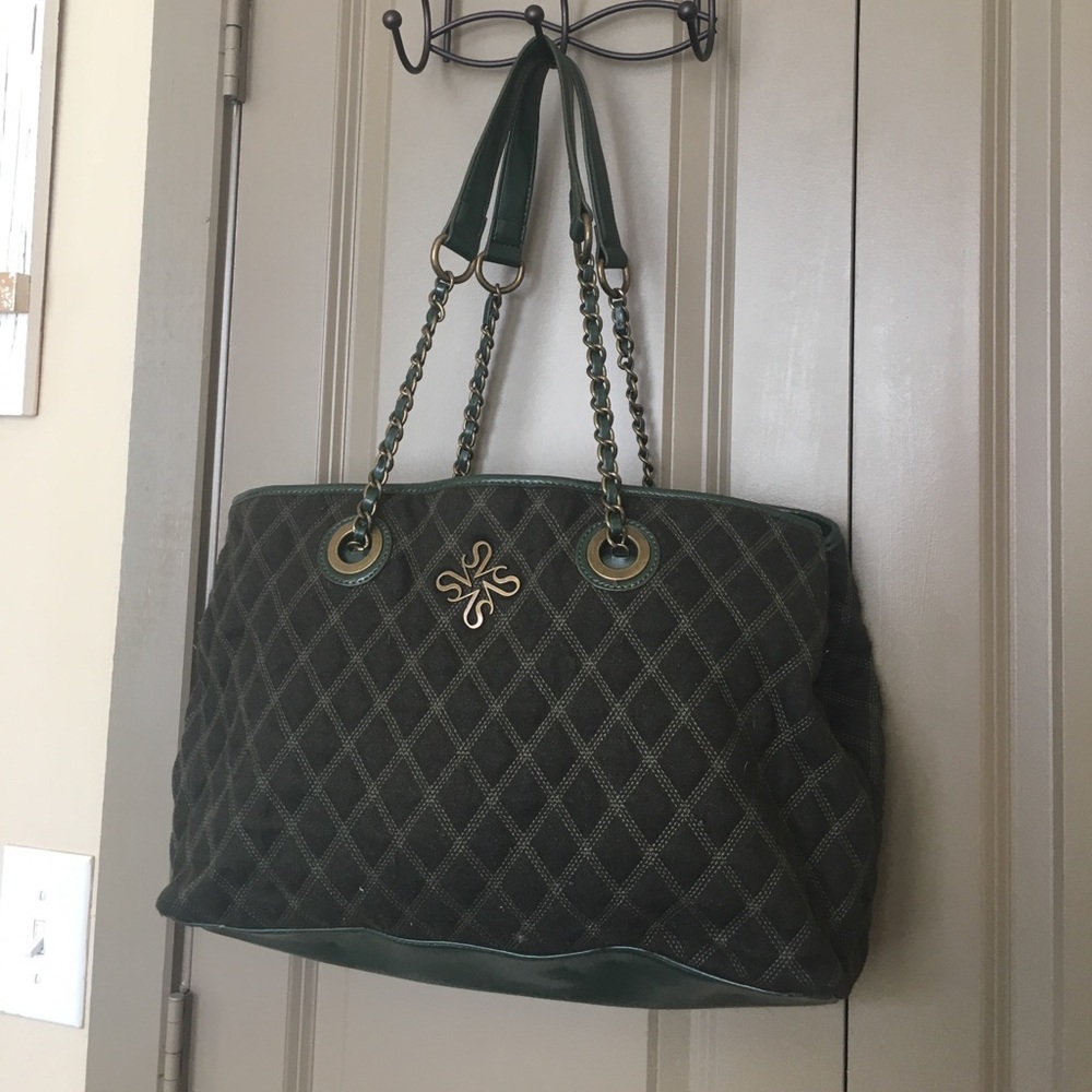 Hunter Green Vera Wang Quilted Purse