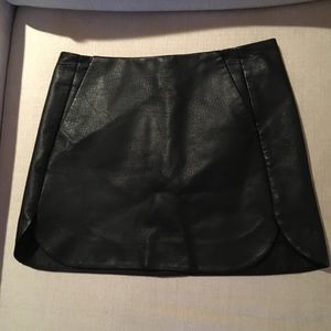 Topshop Faux-Leather Mini Skirt