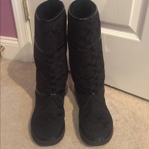 Coach winter fur boots