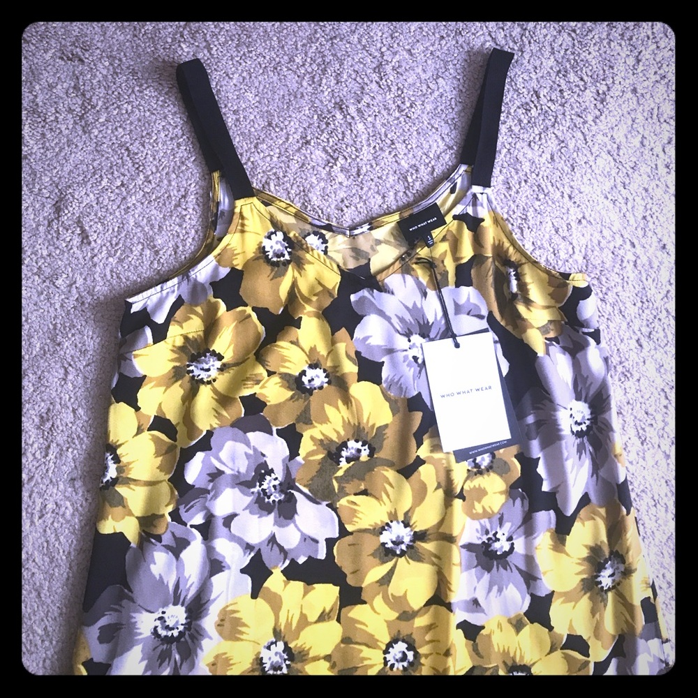 NWT WHO WHAT WEAR Floral Print Dress