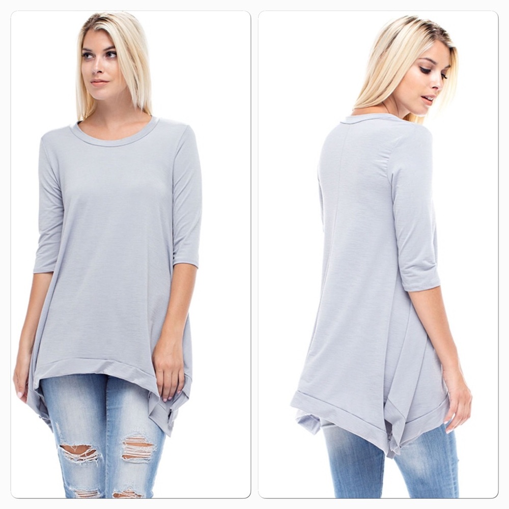 Gray Tunic Top