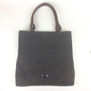 Vintage Moschino Tote Bag. Felted Fabric +Leather.