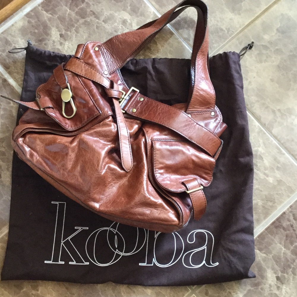 Kooba tobacco brown leather bag