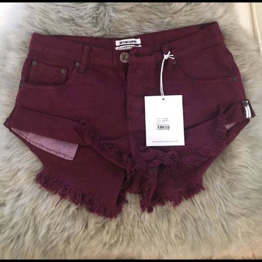 Plum One Teaspoon Bandit Shorts 26- worn once