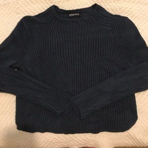 AA Aslan Mock-neck Cropped Sweater