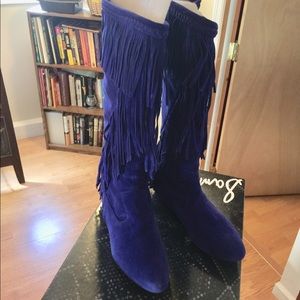 Electric blue Sam Edelman tall boots!