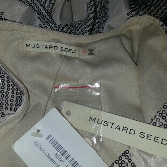 MUSTARD SEED Chevron Sequence Shift Dress. NWT - Picture 4 of 5