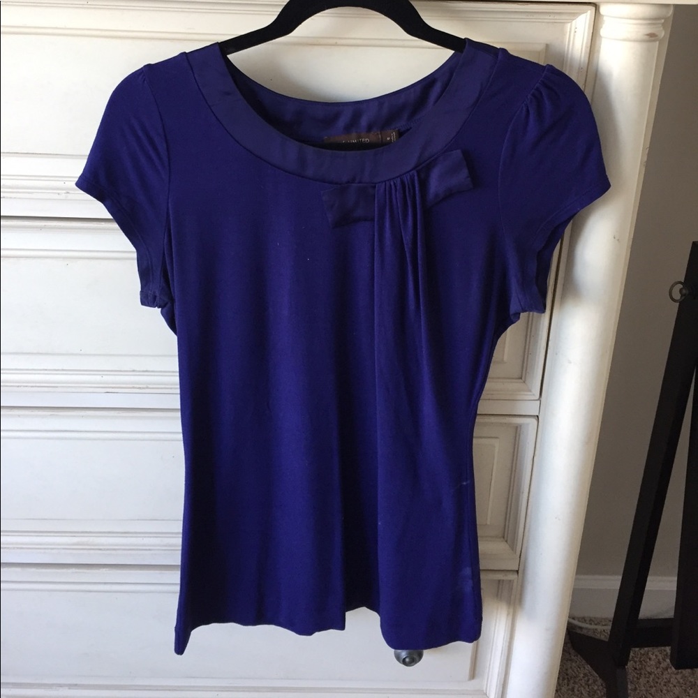 Royal blue top from The Limited