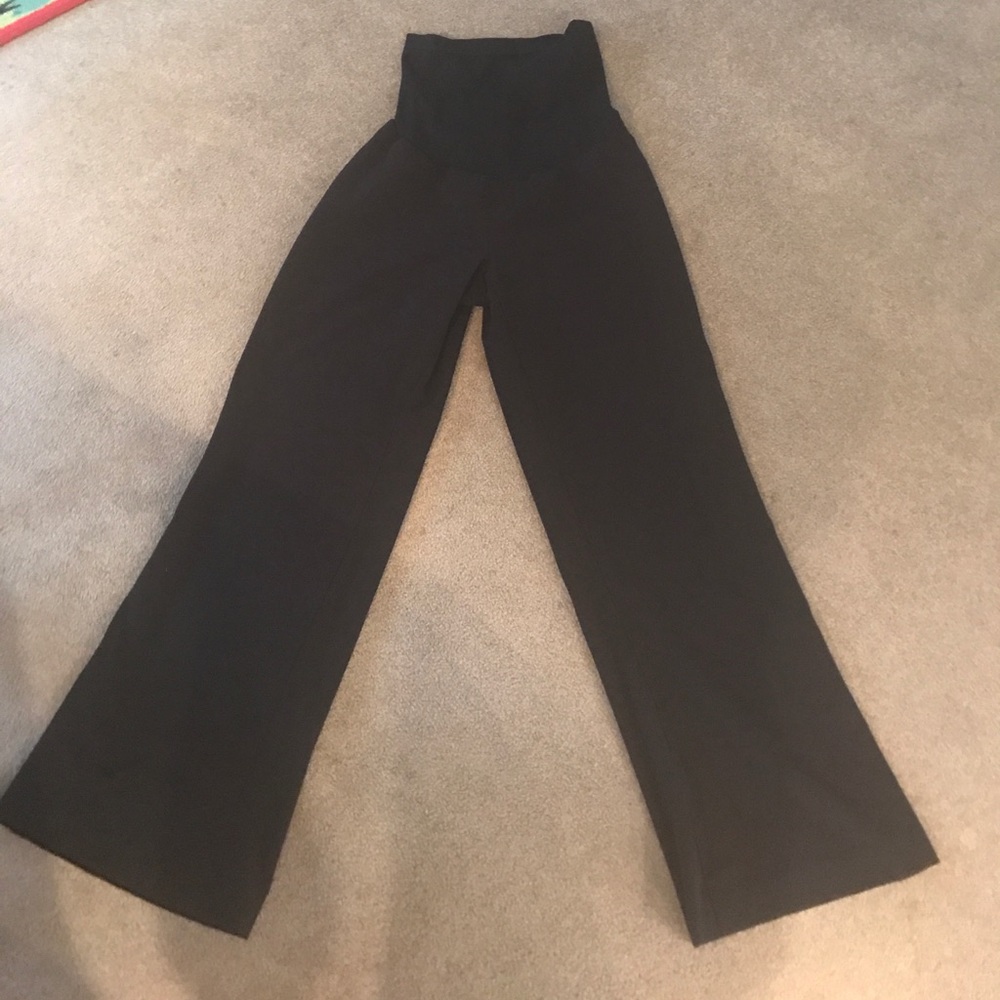 Black maternity work pants