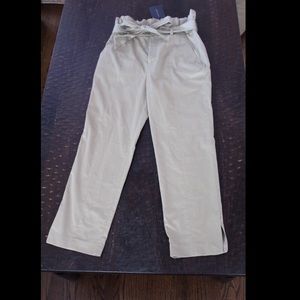 NWT Zara high waisted tan trousers