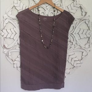 LOFT mixed media knit top