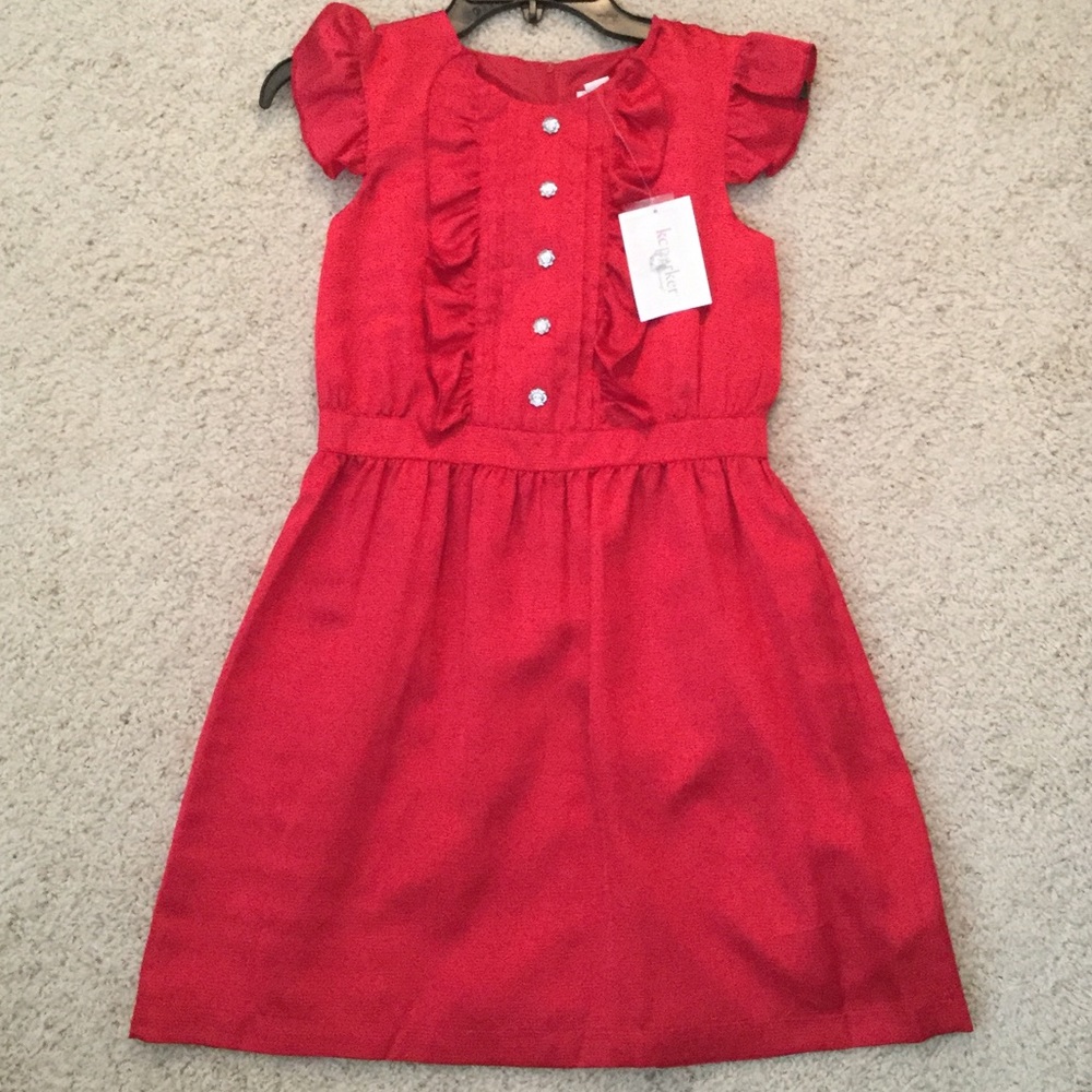 KC Parker Red Dress with Flutter Sleeve Size 12