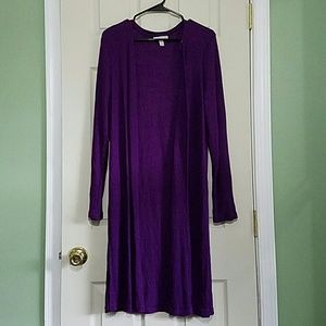 Like new! Fuschia open duster cardigan size XL