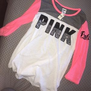 Pink sequins shirt