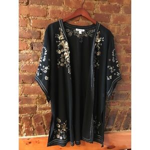 Black Embellished Kimono