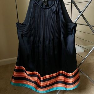 Ann Taylor Silk Navy Top, size medium