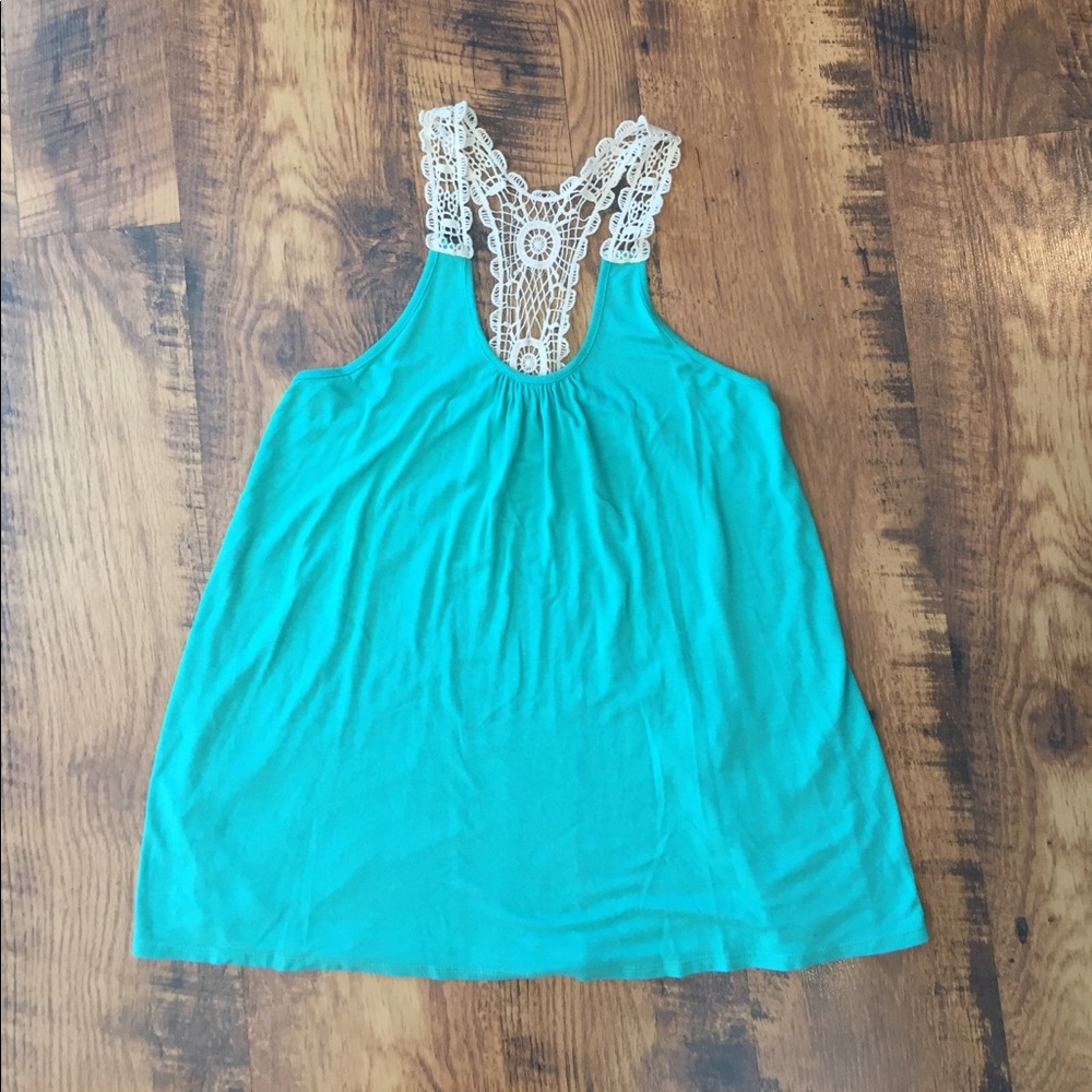 Papermoon crochet detail knit tank