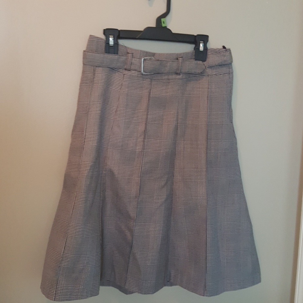 H&M lined, belted skirt