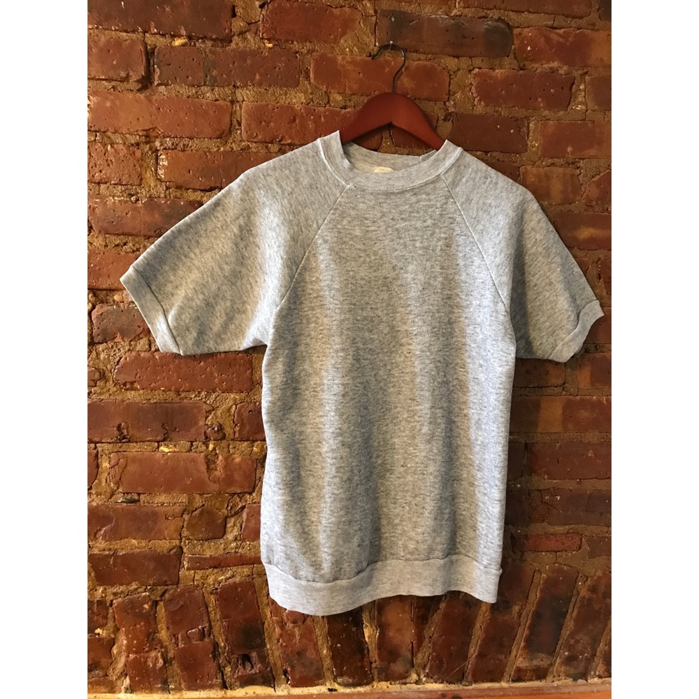 Grey Short Sleeve Sweatshirt