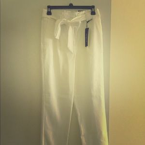 NWT Linen blend belted ankle pant