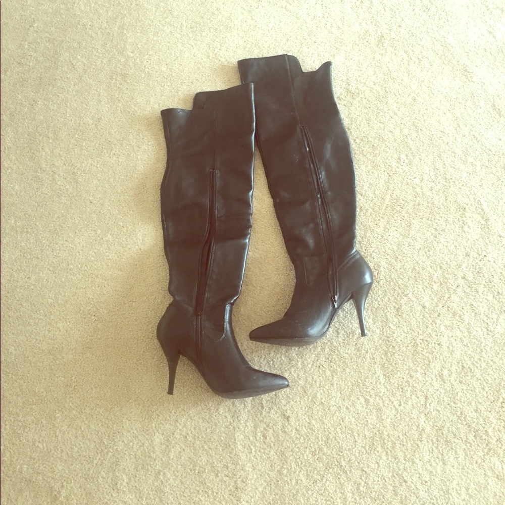 Knee high leather boot