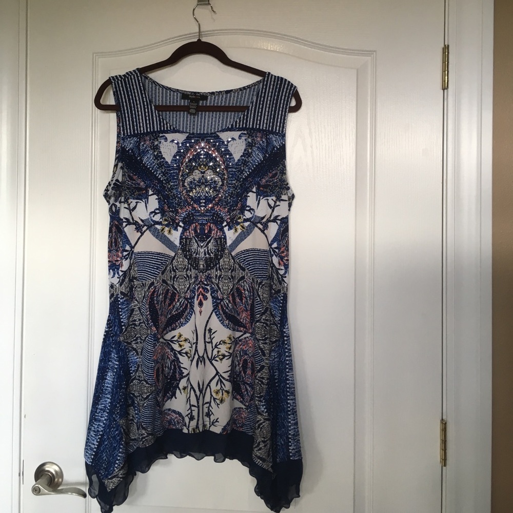 Dressy sleeveless blouse