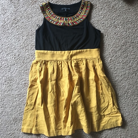 Dresses & Skirts - Mustard and Black Dress