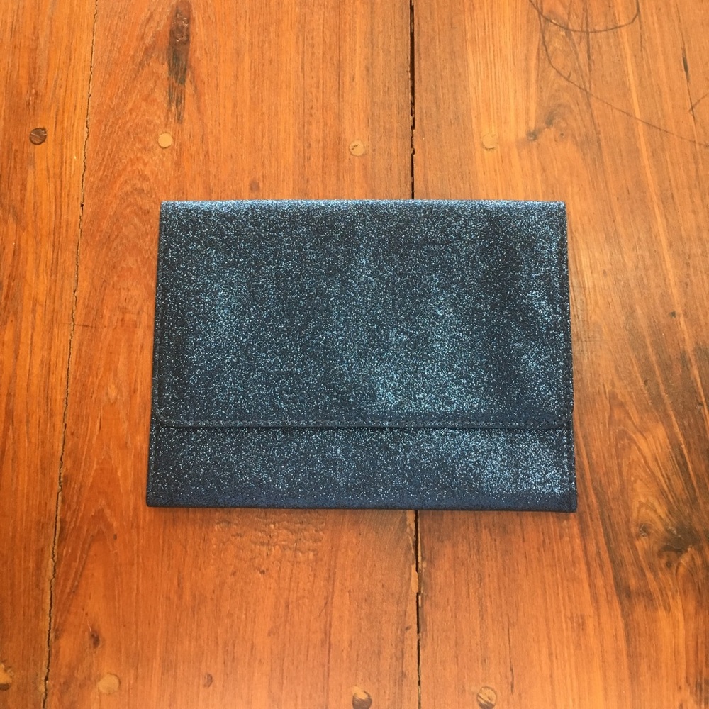 Blue sparkly clutch