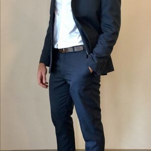Navy men's slim fit suit 38R