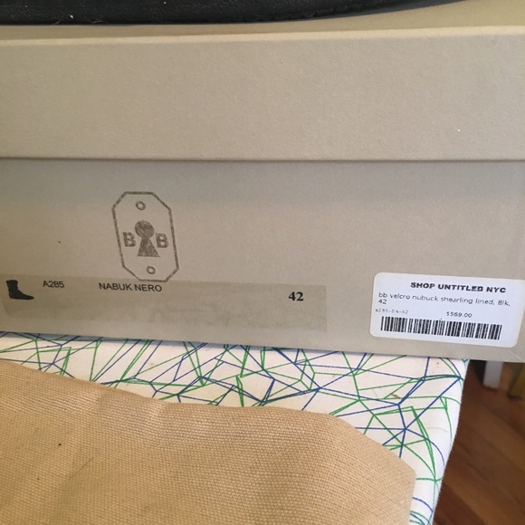 BB Velcro nubuck shearling lined men’s shoes . 42 - Picture 7 of 8