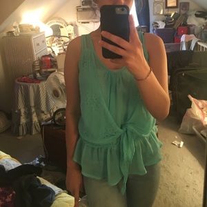 Light Blue sheer tank top