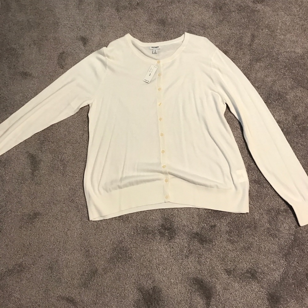 White old navy cardigan