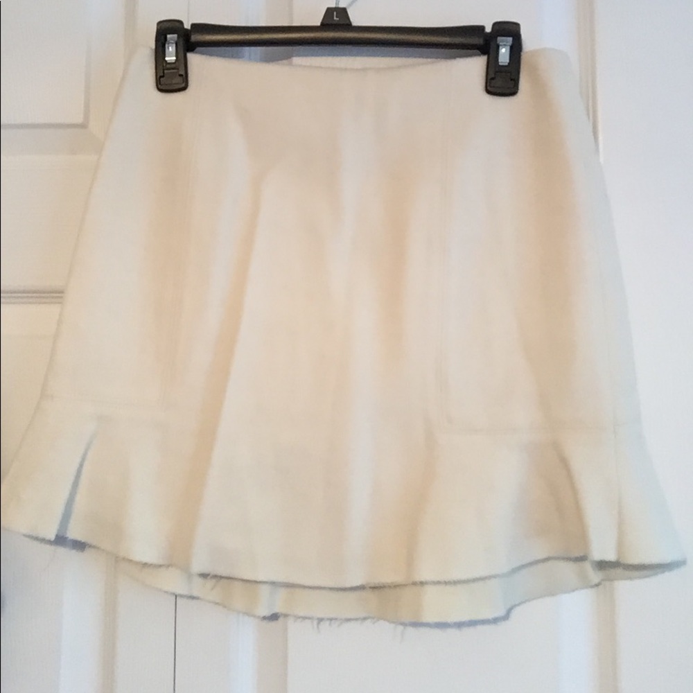 Madewell cream wool skirt