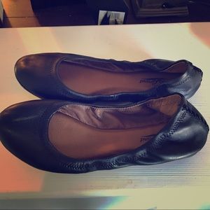 Lucky Brand Emmie black leather ballet flats 8M